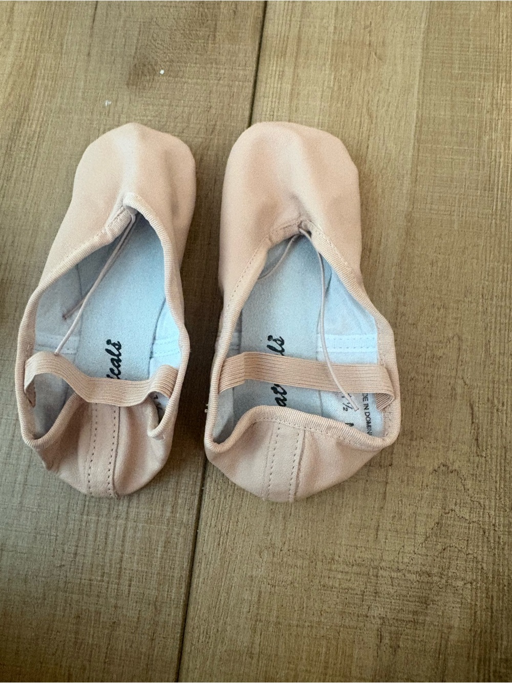 Girls Soft Pink Leather Ballet Slippers - Split Sole New In Box
